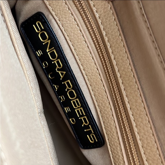 Sondra Roberts Weaved Fringed Bamboo Shoulder Bag Handbag - Picture 9 of 12